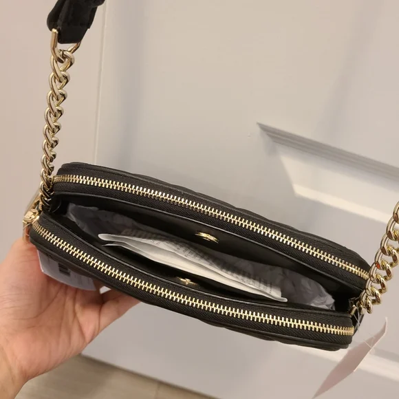 (BNWT) Kate Spade Natalia Smooth Quilted Double Zip Crossbody - Picture 3 of 5